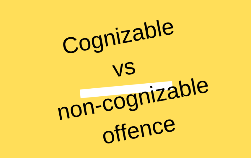 Difference between cognizable and non cognizable offence