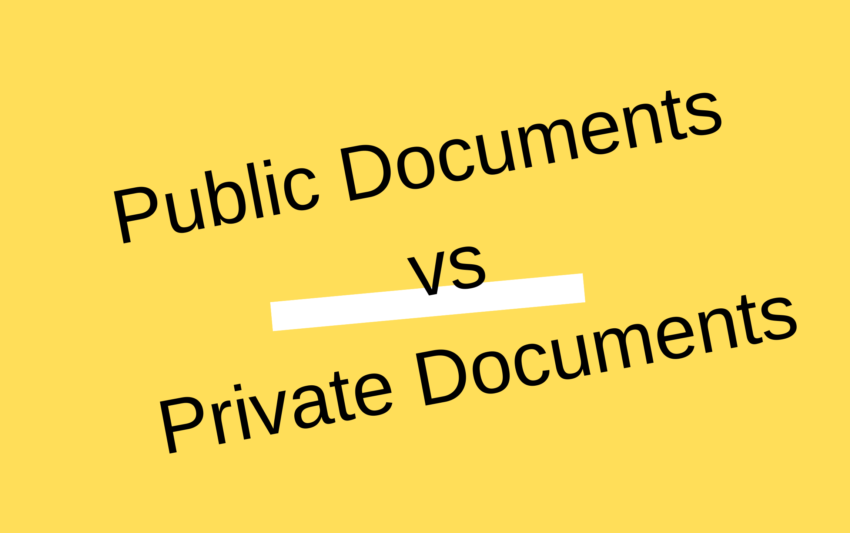 Difference between Public Documents and Private Documents under the Evidence Act